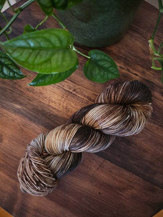 Merinosock twist - Burnt wood
